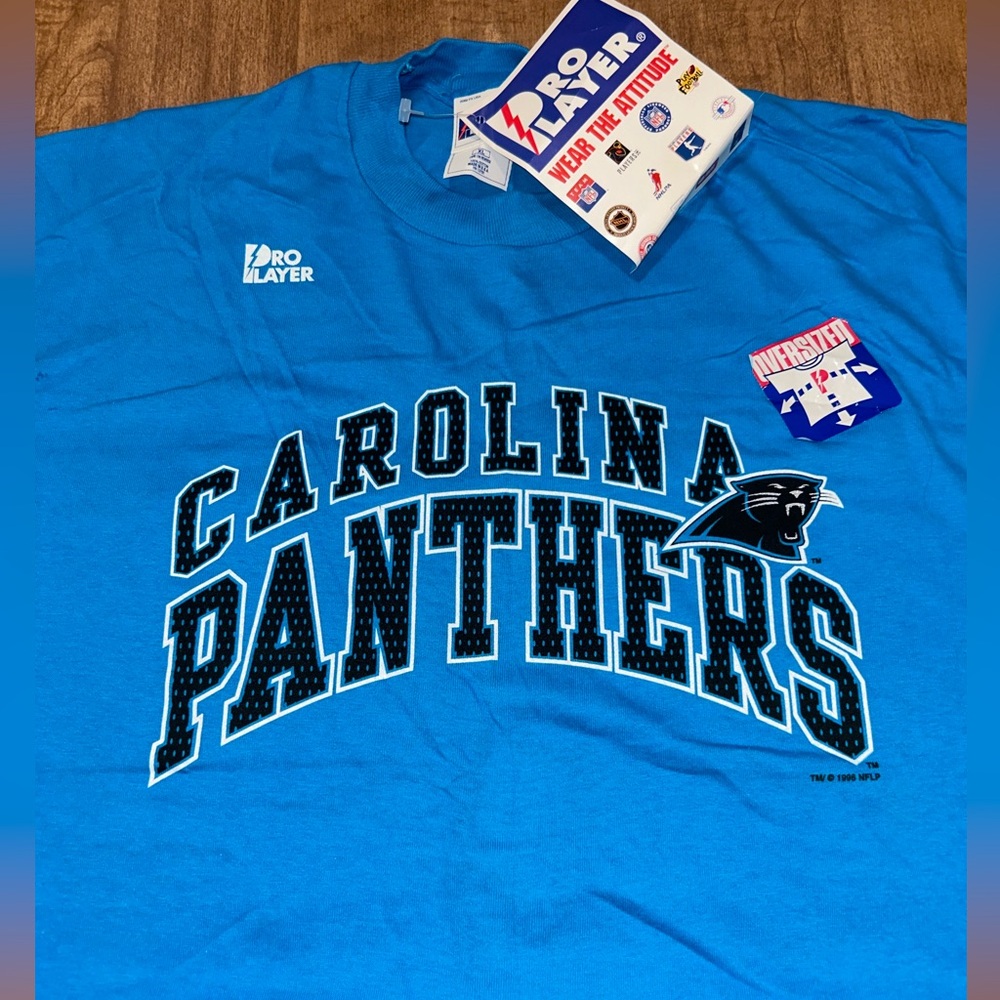 1996 Vintage Pro Player Carolina Panthers Single Stitch NWT X-Large T-Shirt